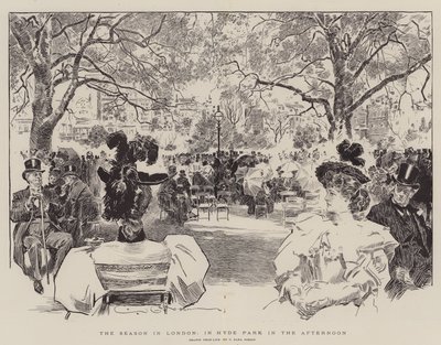 Säsongen i London, i Hyde Park på eftermiddagen av Charles Dana Gibson