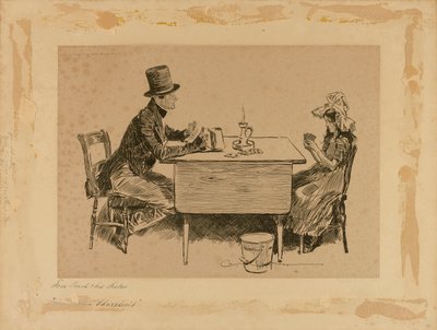 Tom Pinch och hans syster, från "Martin Chuzzlewit" av Charles Dana Gibson
