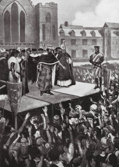 Edward I talar till sina undersåtar av Charles Daniel Ward