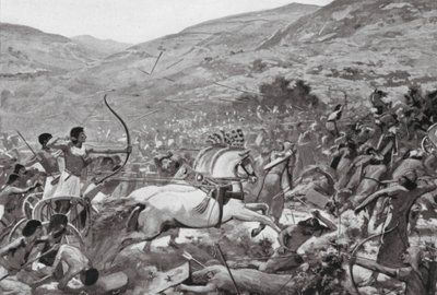 Sety I i Syrien, XIX:e dynastin (litografi) av Charles Daniel Ward