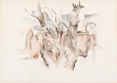 Bermuda - Trees, 1917 (wc) av Charles Demuth