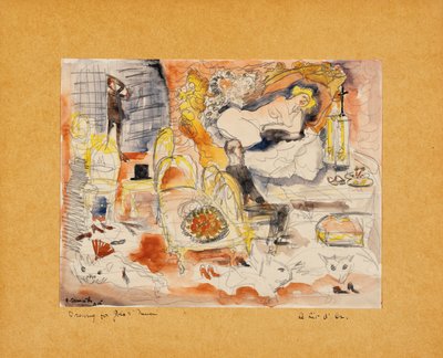 Greve Muffat upptäcker Nana med markisen de Chouard av Charles Demuth