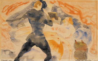 Honore de Balzacs The Girl with the Golden Eyes, 1916 (wc & penna på papper) av Charles Demuth