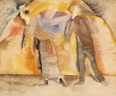 In Vaudeville: Woman and Man on Stage av Charles Demuth
