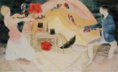 Jonglörer med hantel (akvarell på papper) av Charles Demuth