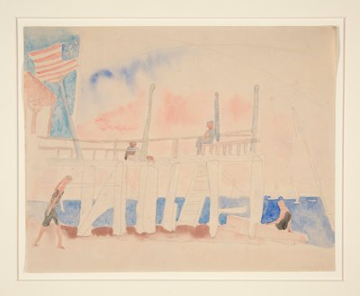 Pir Med Fyra Figurer av Charles Demuth