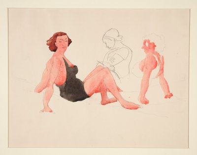 Tre kvinnor på stranden, Provincetown av Charles Demuth