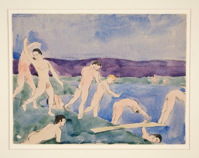 Tolv nakna pojkar på stranden av Charles Demuth
