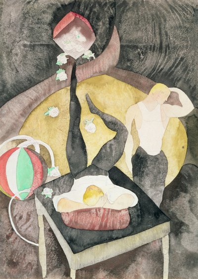 Two Acrobat Jonglörer, 1916 (wc på papper) av Charles Demuth