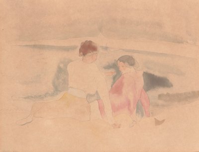 Utan titel (Två kvinnor och båtar) av Charles Demuth