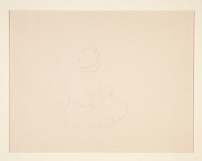 Kvinna som sitter på stranden, förmodligen i Provincetown av Charles Demuth