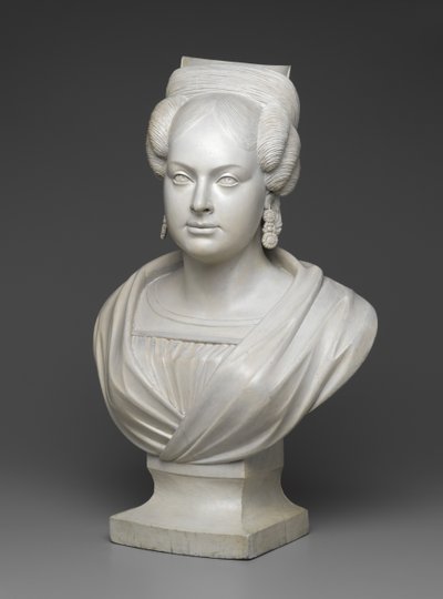 Mrs Charles Dodge, ca 1830-40 (målat trä) av Charles Dodge