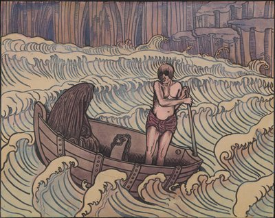 Charon, ca 1896. av Charles Doudelet