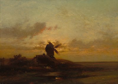 Väderkvarn, sent 1850-tal (olja på tyg) av Charles Duprez
