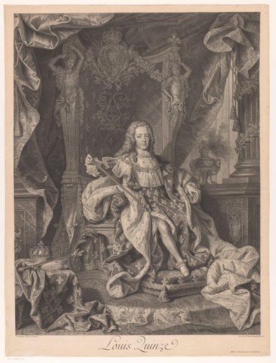 Porträtt av Ludvig XV av Frankrike av Charles Dupuis