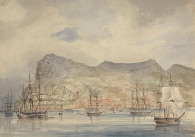 Utsikt över Gibraltar av Charles Dyce