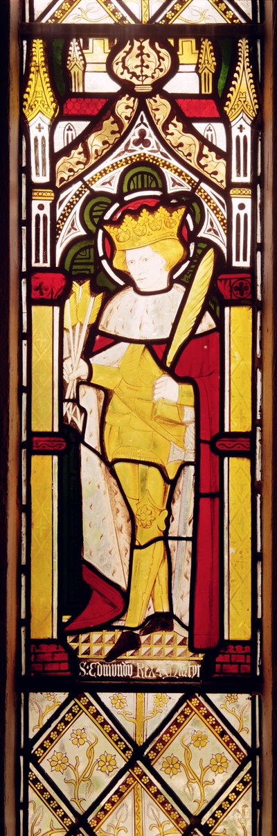 St.Edmund King and Martyr, Fönster i målat glas av Charles E. Kempe