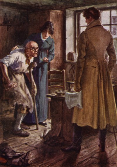 Illustration för The Amateur Gentleman av Jeffery Farnol (litho i färg) av Charles Edmund (after) Brock