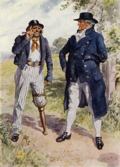 Illustration för The Amateur Gentleman av Jeffery Farnol (litho i färg) av Charles Edmund (after) Brock