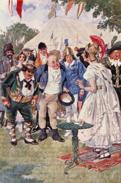 Illustration till The Pickwick Papers av Charles Dickens (färglitografi) av Charles Edmund (after) Brock