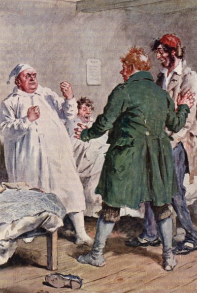Illustration till The Pickwick Papers av Charles Dickens (färglitografi) av Charles Edmund (after) Brock