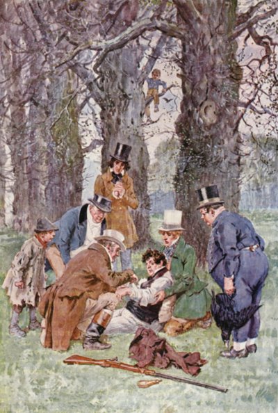 Illustration till The Pickwick Papers av Charles Dickens (färglitografi) av Charles Edmund (after) Brock