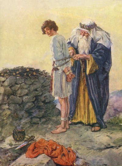 Abraham binder Isak som ett offer av Charles Edmund Brock