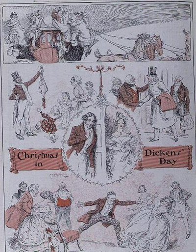 Jul på Dickens dag av Charles Edmund Brock