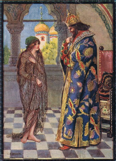 Cover illustration from Childrens Stories from Rumanian Legends by Moses Gaster (1856-1939) 1921  av Charles Edmund Brock