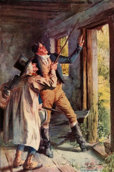 Han pekade på en rostig järnklammer, 1928. av Charles Edmund Brock