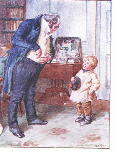 Hur är dina böjelser för sixpence, illustration från Dr Marigold