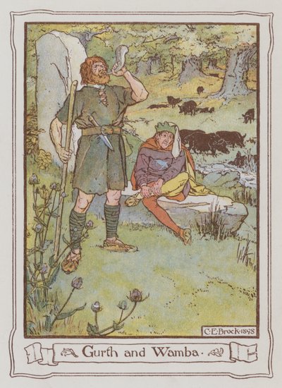 Illustration för Ivanhoe av Sir Walter Scott av Charles Edmund Brock
