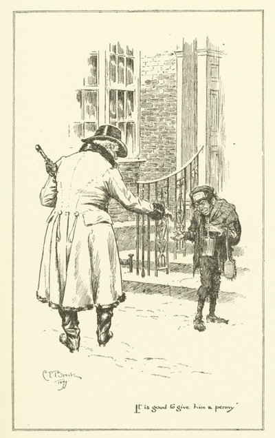 Illustration till The Essays of Elia av Charles Lamb (gravyr) av Charles Edmund Brock