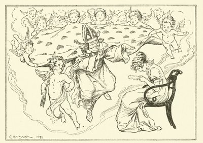 Illustration till The Essays of Elia av Charles Lamb (gravyr) av Charles Edmund Brock