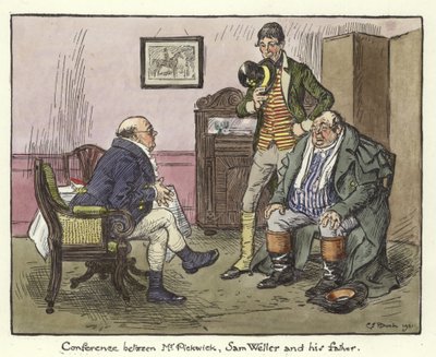 Illustration till Pickwick Papers av Charles Edmund Brock