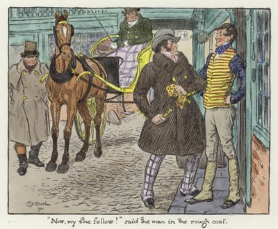 Illustration för Pickwick Papers av Charles Edmund Brock