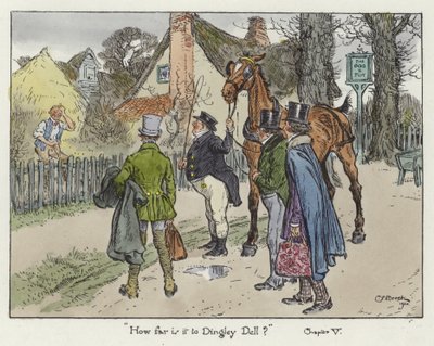 Illustration för Pickwick Papers av Charles Edmund Brock