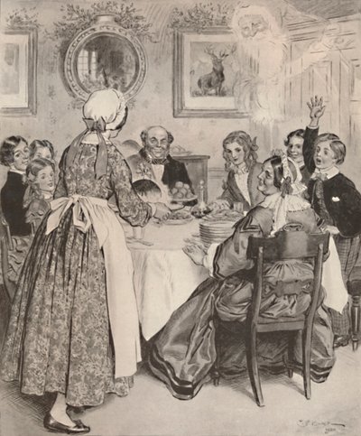 Låt mig tänka på de bekväma familjemiddagarna, 1862, 1923. av Charles Edmund Brock