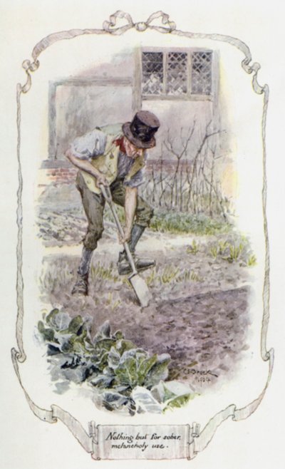 Inget annat än för sobert melankoliskt bruk (färg litho) av Charles Edmund Brock
