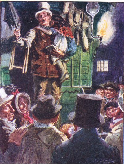 Nu kommer jag inte att fråga dig hur mycket för lotten, men hur lite, illustration från Dr Marigolds Recept, 1910 av Charles Edmund Brock
