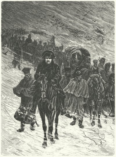Napoleons reträtt från Moskva av Charles Edouard Delort