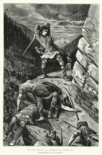 Roland Frappa Au Perron De Sardoine (gravyr) av Charles Edouard Delort