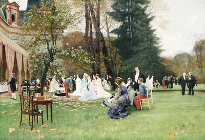 Bröllopet, Fontainebleau; Bröllopet, Fontainebleau, av Charles Edouard Delort