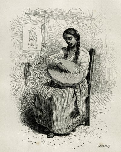 Broderskan, i Salento, regionen Quindio (Colombia), gravyr av Ch.Delort, för att illustrera berättelsen om America Equinoxiale av E.Andre, uppdrag av den franska regeringen, publicerad i Tour du monde, under ledning av Edouard Charto. av Charles Edouard Delort