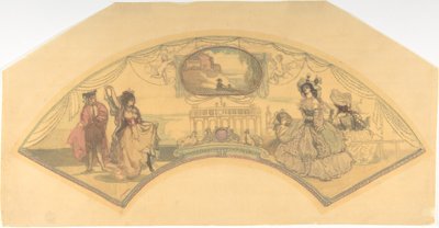 Fan Mount: The Spanish Piazza, 1896. av Charles Edward Conder