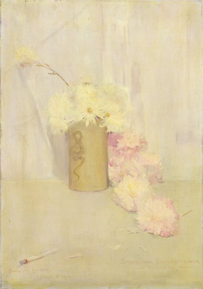 Rök och krysantemumblommor av Charles Edward Conder
