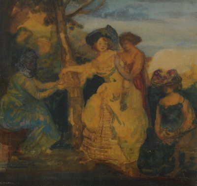 Spåmannen, 1890-1900 (wc på papper) av Charles Edward Conder