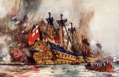 Nederländernas bränning av London av Charles Edward Dixon