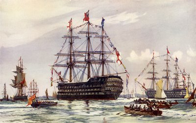 Drottningen vid Spithead Review 1845 av Charles Edward Dixon