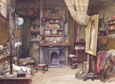 Konstnärens ateljé, 1885 av Charles Edward Holloway